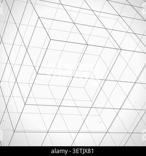 Decorative wire cube illustration for creative templates, creative layouts, and modern visual branding. Stock Vector