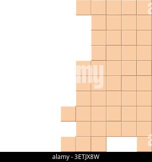 Raised Block Pattern vector background with decorative geometric detail for microstock and commercial design projects. Stock Vector
