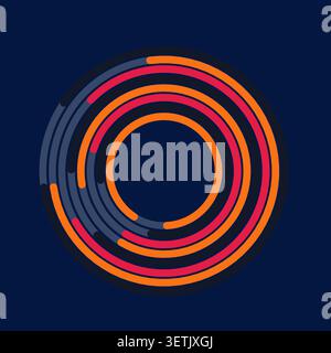 Modern color circles graphic resource with clean shapes, scalable details, and versatile stock appeal. Stock Vector