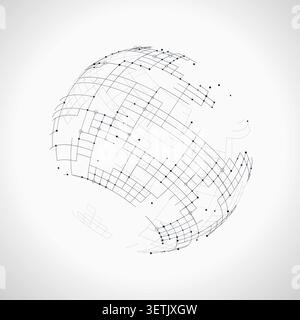 Tech Globe vector background with high-impact decorative layout for microstock and commercial design projects. Stock Vector