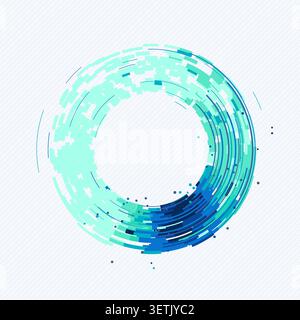 Tech Ring Segments vector background with contemporary visual rhythm for microstock and commercial design projects. Stock Vector