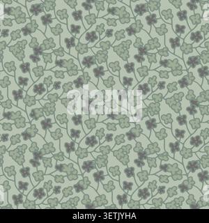 Connected Ditsy Floral Branch Network Texture Stock Vector