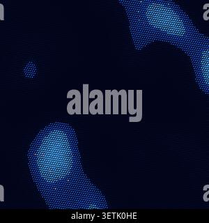 Abstract dotted mesh with smooth flowing wave distortion and halftone dot sizing Stock Vector