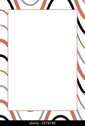 Stylish arch pattern border frame vector illustration for stationery and digital designs Stock Vector
