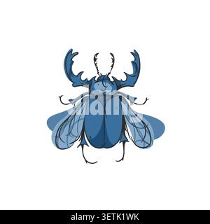 Hand drawn abstract vector graphic illustration collection set with cute, stylized insect bugs sketch.Trendy modern wild nature design concept sketch Stock Vector