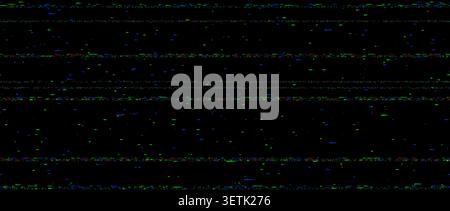 Static noise texture background. Glitch vhs green red blue pixels wallpaper. Bad television or cctv signal screen concept. Random video tape overlay. Vector image distress interference backdrop effect Stock Vector
