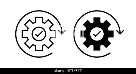 Continuous changes icon vector, illustration icon set. Stock Vector
