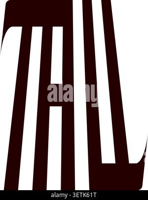 Minimal modern text logo design tall typo Stock Vector