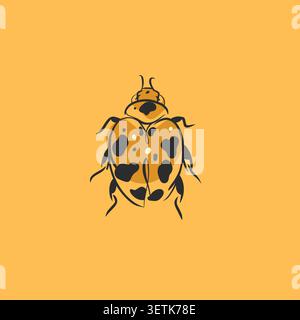 Hand drawn abstract vector graphic illustration collection set with cute, stylized insect bugs sketch.Trendy modern wild nature design concept sketch Stock Vector