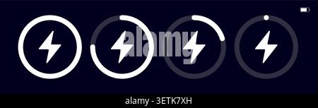 Charging battery. Power charger icon Stock Vector