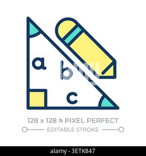 Geometry pixel perfect line color icon Stock Vector