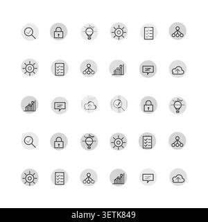 Abstract icon sets pattern with marketable vector styling for backgrounds, posters, and design templates. Stock Vector