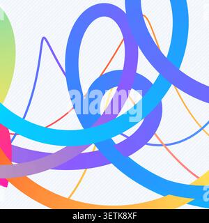 Decorative bright gradient zigzag bands illustration for editorial graphics, creative layouts, and modern visual branding. Stock Vector