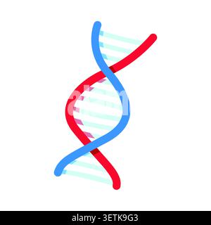 DNA double helix structure illustration for genetic research and biological studies Representing the fundamental blueprint of life Stock Vector