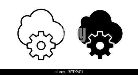 Dev ops icon vector, illustration icon set. Stock Vector