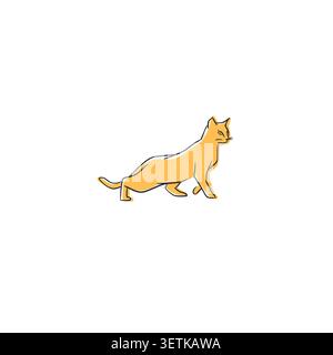 Hand drawn vector abstract graphic line collection with doodle cute funny cartoon cats characters.Vector illustration of funny cartoon adorable cat in Stock Vector