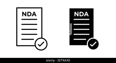NDA icon vector, illustration icon set. Stock Vector
