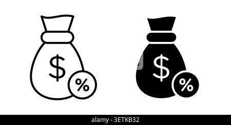 Fixed deposit icon vector, illustration icon set. Stock Vector