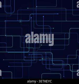 Circuit Line Dots vector background with clean editable vector shapes for microstock and commercial design projects. Stock Vector