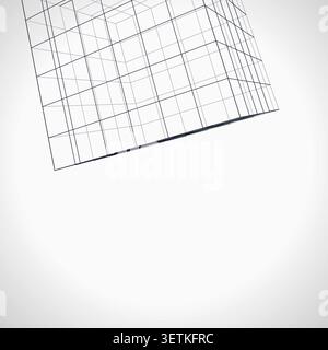 Wire Cube vector background with versatile graphic elements for microstock and commercial design projects. Stock Vector