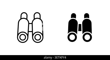 Binoculars icon Illustration Eps10 for web or app. Stock Vector