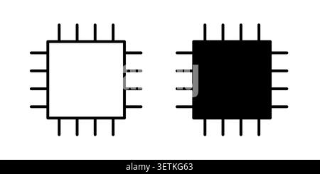 CPU icon Illustration Eps10 for web or app. Stock Vector