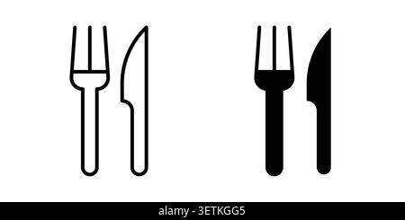 Fork and Knife icon Illustration Eps10 for web or app. Stock Vector