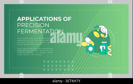 Precision fermentation applications presentation slide template Stock Vector