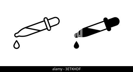 Pipette icon Illustration Eps10 for web or app. Stock Vector