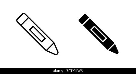 Crayon icon Illustration Eps10 for web or app. Stock Vector