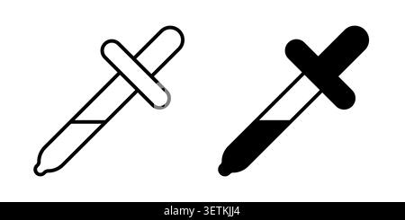 Eye dropper icon Illustration Eps10 for web or app. Stock Vector