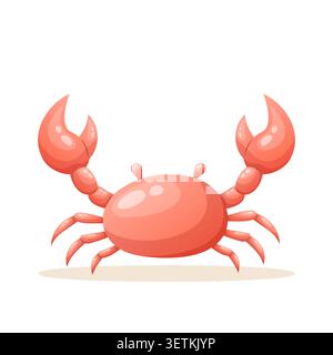 Vector illustration of a sea crab Stock Vector