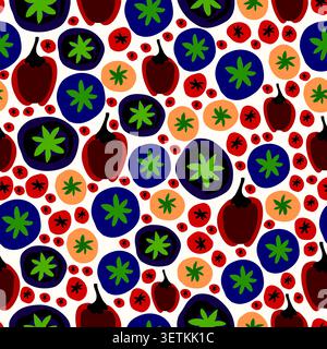 This is a vibrant and high-energy seamless pattern featuring an artistic variety of orange and yellow oranges. Stock Vector