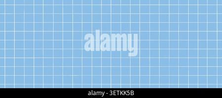 Seamless blue hand drawn square grid pattern. Repeated doodled checkered background. Sketch thin checker paper texture. Pencil drawn journal sheet notebook template. Vector repeating line planer page Stock Vector
