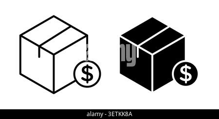 Shipping charges icon vector, illustration icon set. Stock Vector