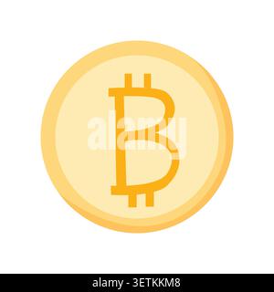 Bitcoin logo isolated on a clean background, representing cryptocurrency Stock Vector