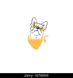 Hand drawn vector abstract graphic line collection with doodle cute funny cartoon dog characters.Vector illustration of funny cartoon adorable cat in Stock Vector