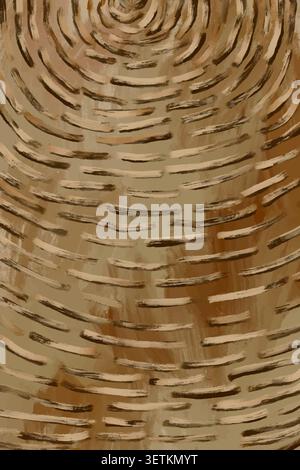 Handmade Brushstroke Circular Pattern on Tan Background Stock Vector