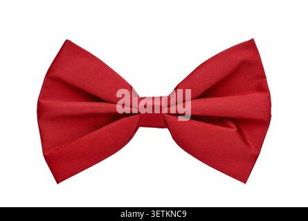 Red bow tie isolated cutout on white Stock Photo