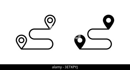 Distance icon Illustration Eps10 for web or app. Stock Vector