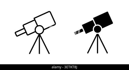 Telescope icon Illustration Eps10 for web or app. Stock Vector