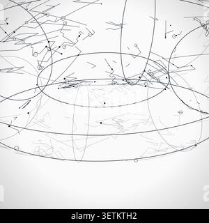 Wire Torus vector background with balanced copy space for microstock and commercial design projects. Stock Vector