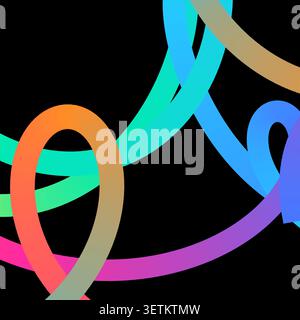 Bright Gradient Zigzag Bands vector background with minimal abstract composition for microstock and commercial design projects. Stock Vector
