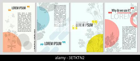 Template abstract vector design for poster, brochure, annualReport, magazine, flyer. Modern typography design. Background for modern design.  Stock Vector