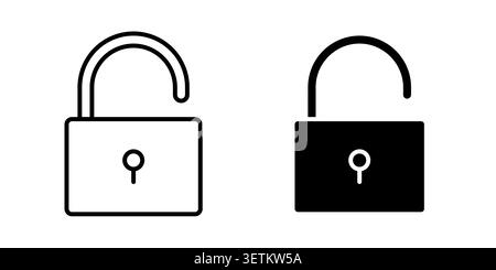 Unlock icon Illustration Eps10 for web or app. Stock Vector