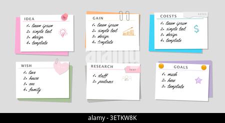 Vector illustration paper business infographic template. Perfect for presentations, informations, timelines, reports in business or marketing. Stock Vector