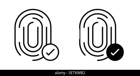 Biometric security icon vector, illustration icon set. Stock Vector