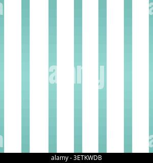 Seamless turquoise and white striped pattern Stock Vector