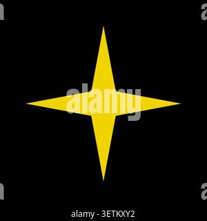 Geometric sparkle star icon vector design element. Stock Vector