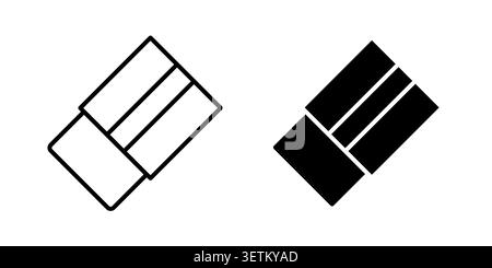 Eraser icon Illustration Eps10 for web or app. Stock Vector